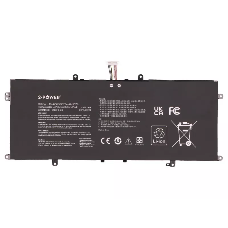 2-Power ASUS U4700J hlavná batéria – 49 Wh, 4400 mAh, 11,1 V, 6-článková Li-Ion, čierna