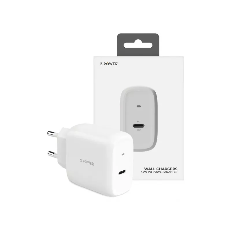 2-Power 45W nástenná nabíjačka PD GaN 1 x USB-C