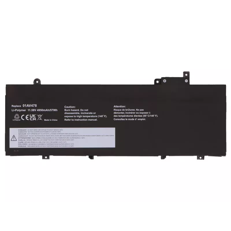 2-Power hlavná batéria pre Lenovo ThinkPad T480s 20L7 - 44 Wh, 3-článková, Li-Ion, čierna