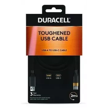 2-POWER 2m USB-A na USB-C 60W nabíjací a dátový kábel - čierny