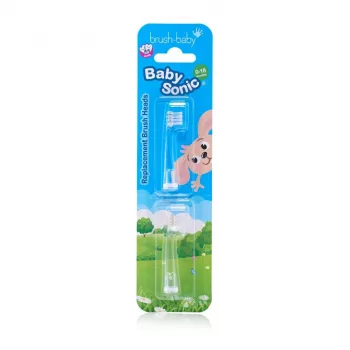 Brush-Baby BabySonic náhradné hlavice 0-18 mesiacov balenie 2 ks biela