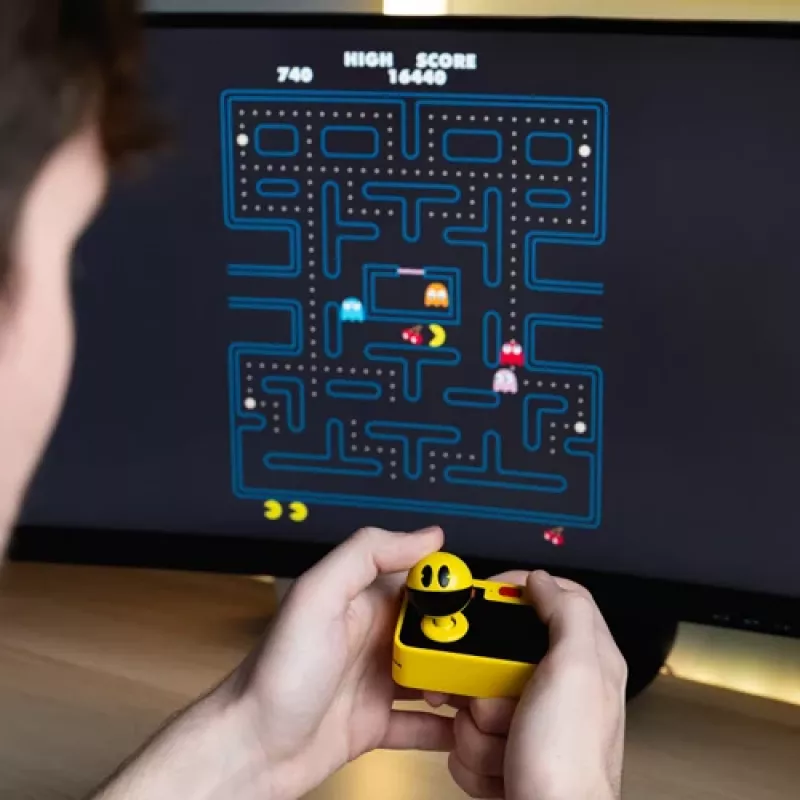 FIZZ CREATIONS Retro Arcade Pac-Man Konzola plug and play s bezdrôtovým gamepadom