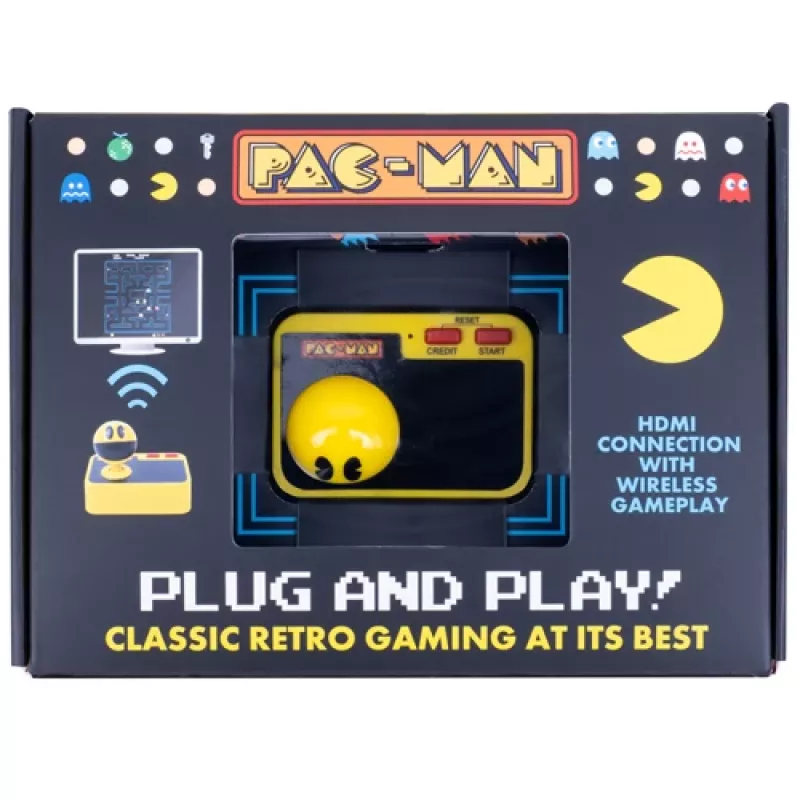 FIZZ CREATIONS Retro Arcade Pac-Man Konzola plug and play s bezdrôtovým gamepadom