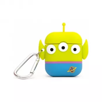 ThumbsUp! PowerSquad 3D silikónové puzdro na AirPods, Alien, modrá/biela/žltá