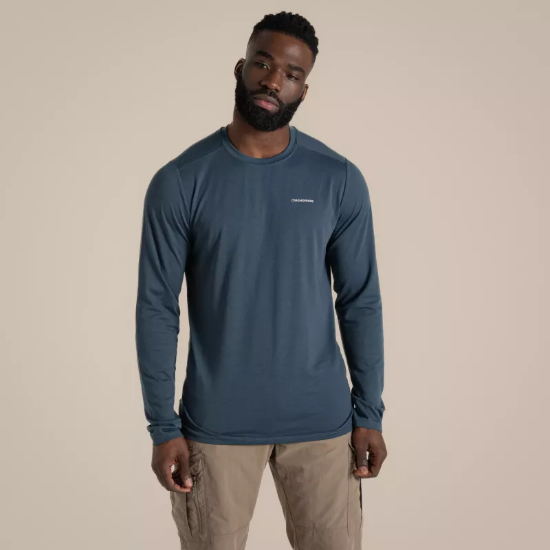 Craghoppers NosiLife Abel LS tričko - Blue Stone (M)