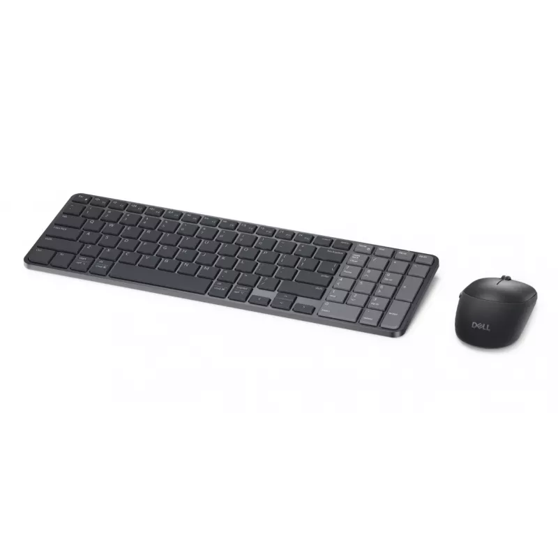 Dell Pro 7 Nabíjateľná kompaktná sada klávesnice a myši - KM746 - estónska (QWERTY) - titánová sivá