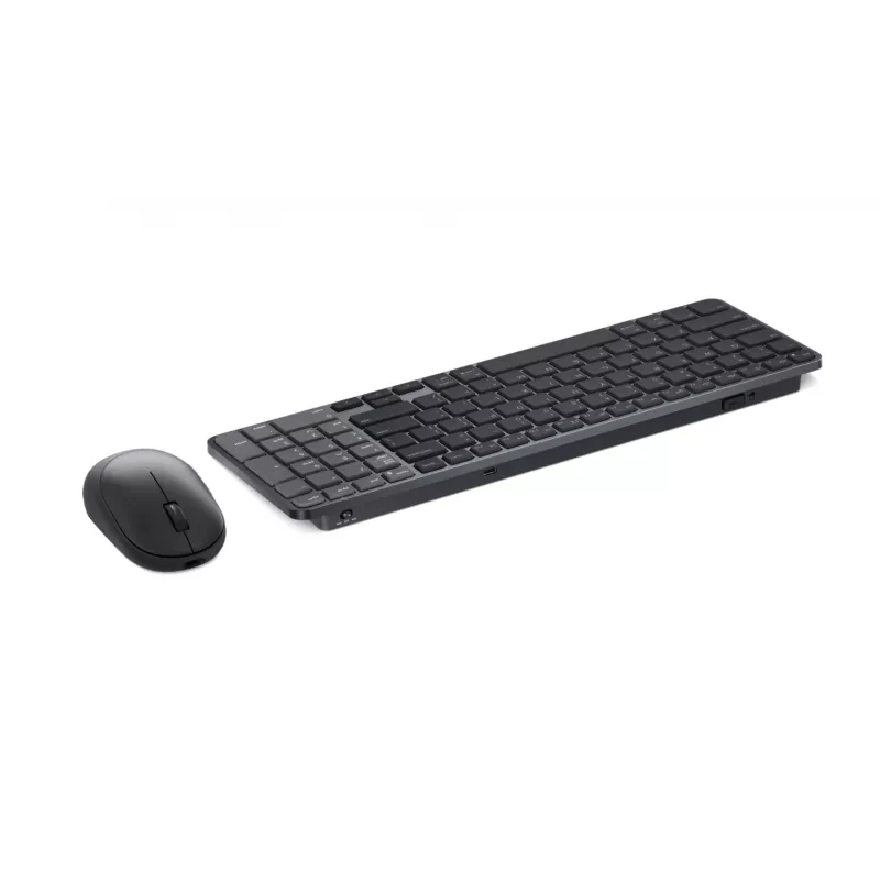 Dell Pro 7 Nabíjateľná kompaktná sada klávesnice a myši - KM746 - ruská (QWERTY) - titánová sivá