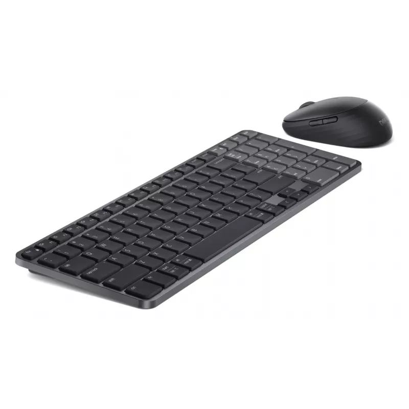 Dell Pro 7 Nabíjateľná kompaktná sada klávesnice a myši - KM746 - ruská (QWERTY) - titánová sivá