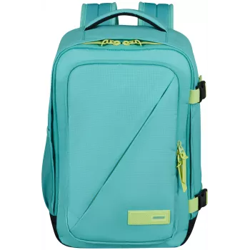 American Tourister Take2Cabin S príručný batoh Dusty Turquoise/Lime