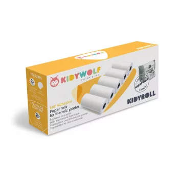 KIDYWOLF samolepiace termorolky balenie 5 ks - 57 mm x 30 mm biela