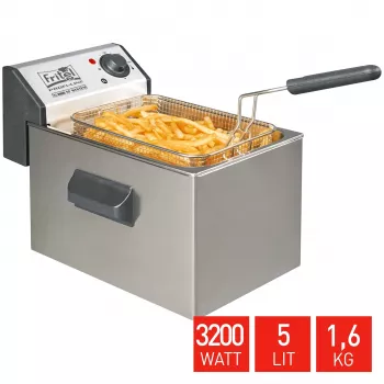 FRITEL Profi fritéza 5L 3200W sivá