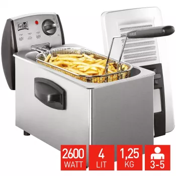 FRITEL Starter fritéza 4 litre 2,6 kW sivá