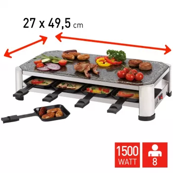 FRITEL SG 2180 raclette nerez/chróm čierna