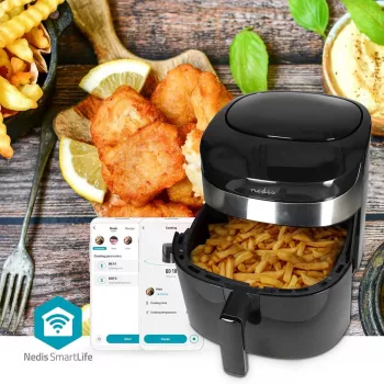 Nedis SmartLife KAAF180BKW teplovzdušná fritéza 7,2 L, čierna