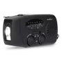 Nedis RDFMCR2000BK solárne rádio s baterkou a SOS funkciou, FM/AM, USB-C, 2000 mAh, čierne