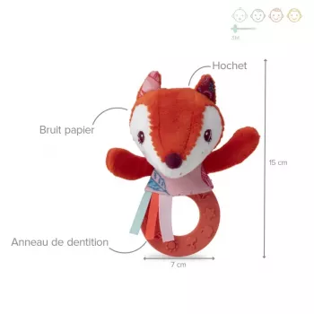 Lilliputiens Alice the Fox mäkká hračka s viacerými aktivitami 3m+ 83035