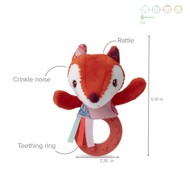 Lilliputiens Alice the Fox mäkká hračka s viacerými aktivitami 3m+ 83035