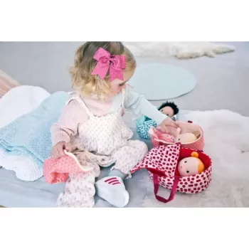 Lilliputiens Anais the Fox mäkká bábika hracia sada s košíkom, oblečením a dekou