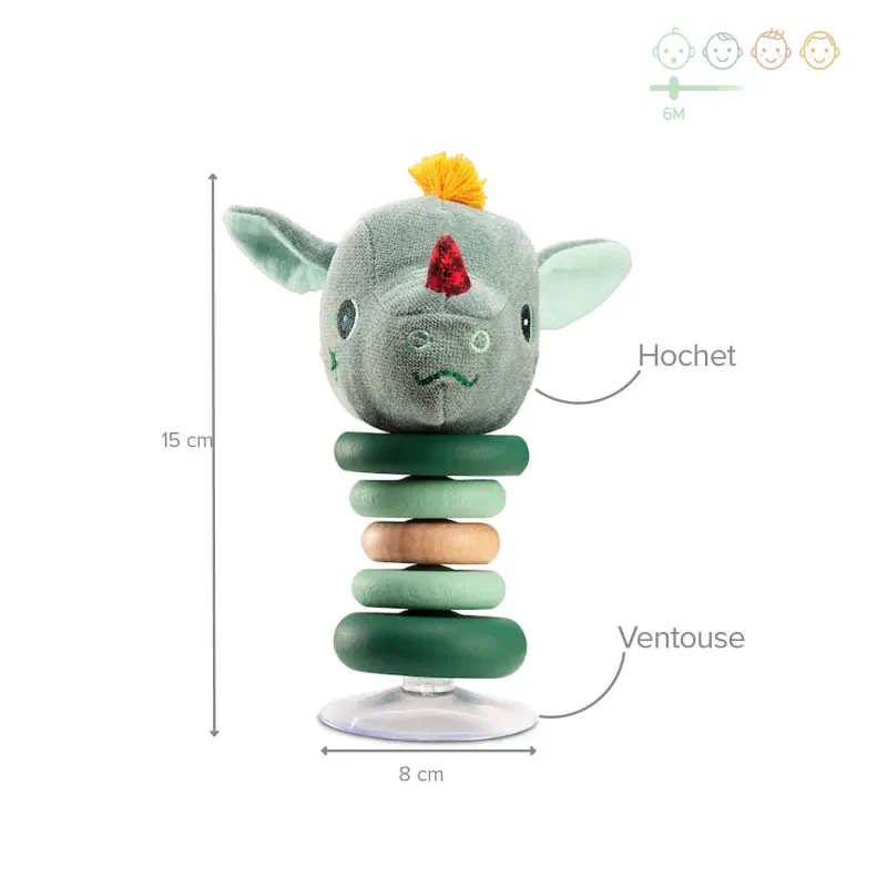 Lilliputiens prísavné chrastidlo Joe der Drache 6m+