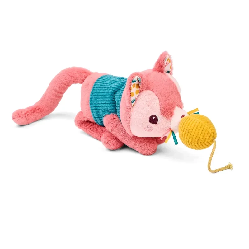 Lilliputiens Jeanne the Cat plyšová hračka sada s košíkom a doplnkami, 12m+