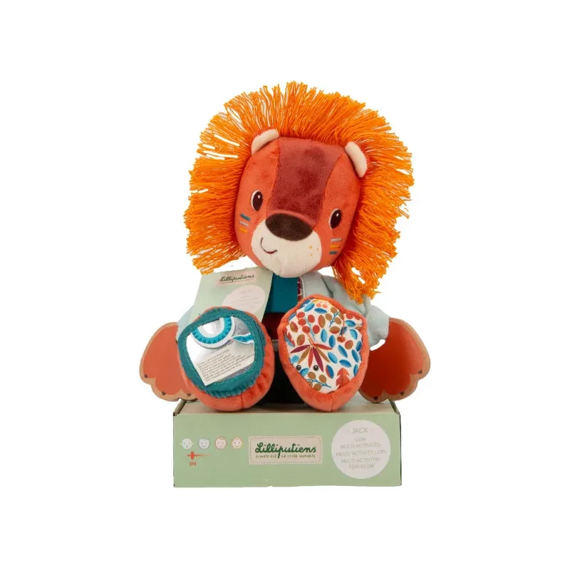 Lilliputiens multiaktivitná plyšová hračka Jack the Lion 9m+