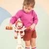 Lilliputiens Lena bábika v sedačke na bicykel s mäkkou plienkou a prilbou 18m+