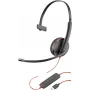 Poly Blackwire C3210 USB-C - 3200 Series - káblový on-ear monaurálny headset s mikrofónom s potlačením hluku - čierna