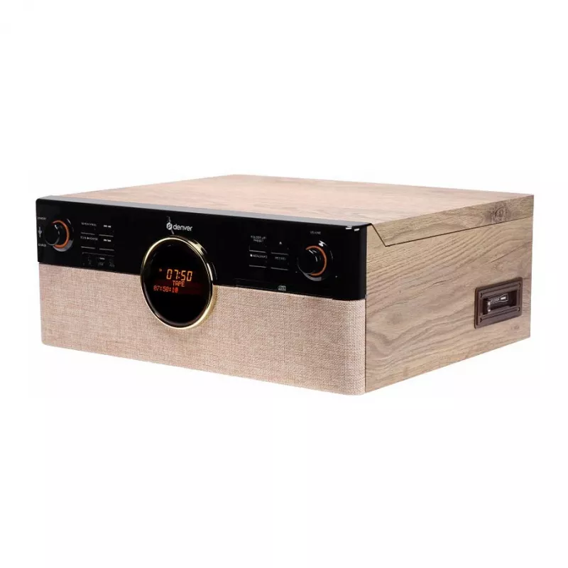 Denver MRD-180 Retro hudobné centrum Drevo DAB+/FM CD Kazeta Bluetooth