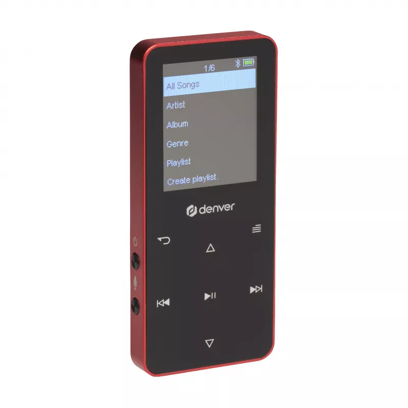 Denver MP-1830R MP4 prehrávač s Bluetooth, 1,8-palcový displej, 4GB, červený