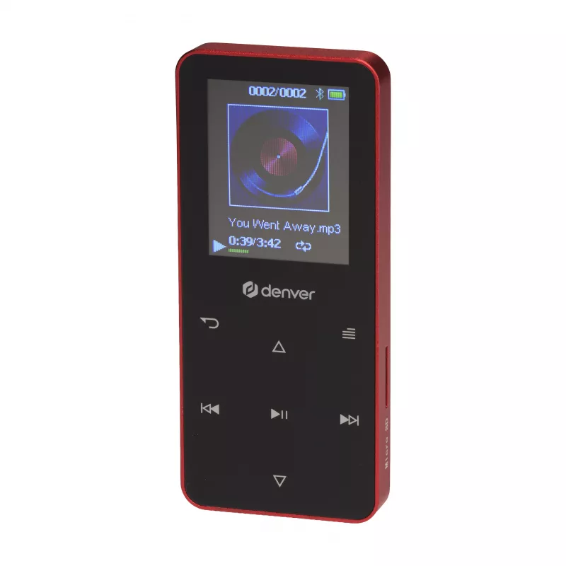 Denver MP-1830R MP4 prehrávač s Bluetooth, 1,8-palcový displej, 4GB, červený