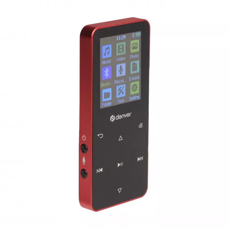 Denver MP-1830R MP4 prehrávač s Bluetooth, 1,8-palcový displej, 4GB, červený