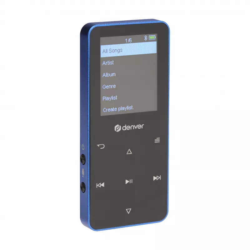 Denver MP-1830BU MP4 prehrávač s Bluetooth, 1,8-palcový displej, 4GB, modrý