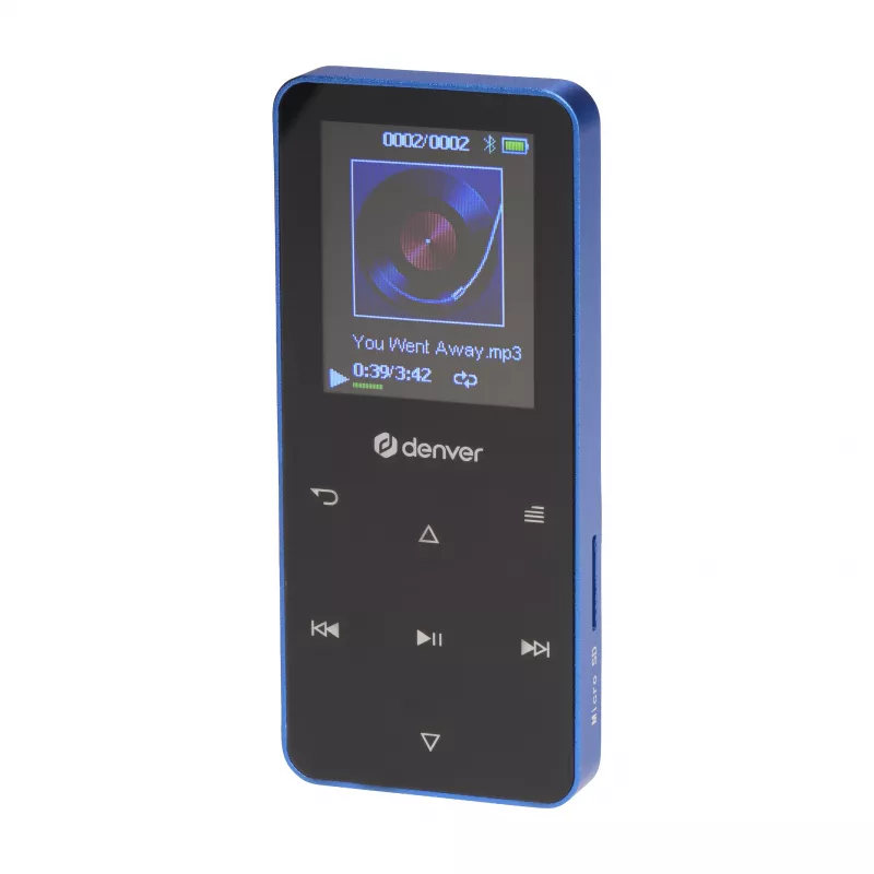 Denver MP-1830BU MP4 prehrávač s Bluetooth, 1,8-palcový displej, 4GB, modrý