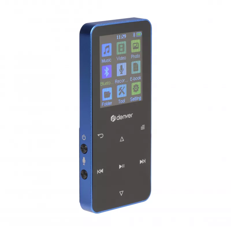 Denver MP-1830BU MP4 prehrávač s Bluetooth, 1,8-palcový displej, 4GB, modrý