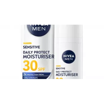 NIVEA Men Sensitive denný ochranný zvlhčujúci krém na tvár SPF30 50ml
