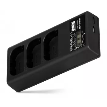 Newell CD-USB-C trojkanálová nabíjačka pre batérie Canon LP-E6