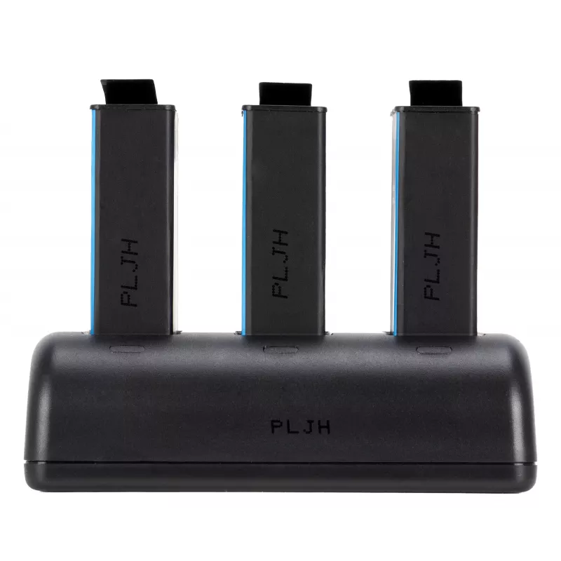 Newell trojkanálová nabíjačka SDC-USB-C a 3 batérie BCX-204 pre DJI Osmo Action