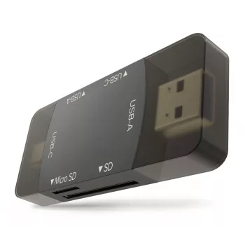 Newell OTG 4-in-1 USB 3.0 hub čierny