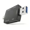 Newell OTG 4-in-1 USB 3.0 hub čierny