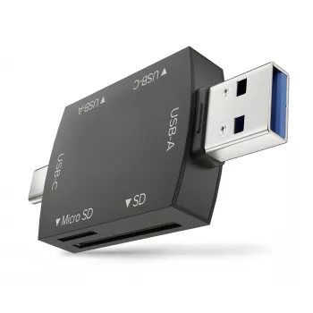 Newell OTG 4-in-1 USB 3.0 hub čierny