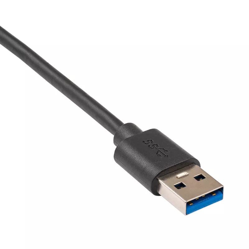 Akyga AK-AD-33 aktívny USB-3.0 hub, 4 porty s jednotlivými vypínačmi, 15 cm, čierny