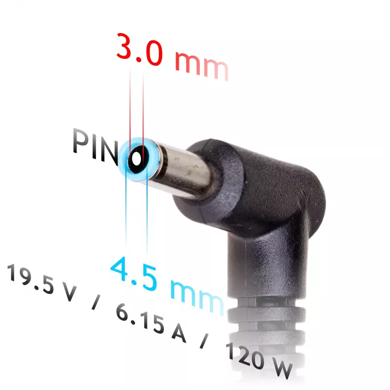Akyga AK-ND-45 notebookový napájací zdroj pre HP, 120 W, 19,5 V / 6,15 A, 4,5 x 3,0 mm s pinom