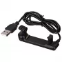 Akyga AK-SW-19 USB nabíjací kábel s klipom pre Garmin Forerunner 220, 1 m, čierny