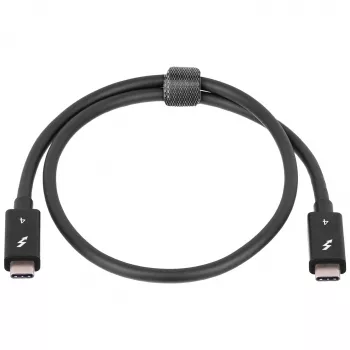 Akyga AK-USB-33 USB-C-na-USB-C Thunderbolt kábel, 40 Gbit/s, 100 W, 0,5 m, čierna