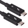 Akyga AK-USB-33 USB-C-na-USB-C Thunderbolt kábel, 40 Gbit/s, 100 W, 0,5 m, čierny
