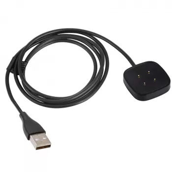 Akyga AK-SW-27 magnetický USB nabíjací kábel pre Fitbit Versa 3 / Sense, 1 m, čierny