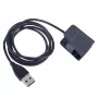 Akyga AK-SW-28 nabíjací kábel pre Fitbit Charge 2, USB-A, 1 m, čierny