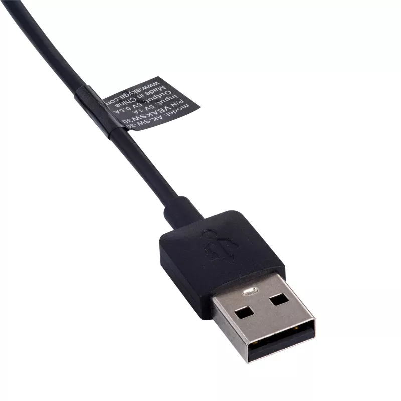 Akyga AK-SW-30 magnetický nabíjací kábel pre Amazfit Cor A1702, USB-A, 1 m, čierny