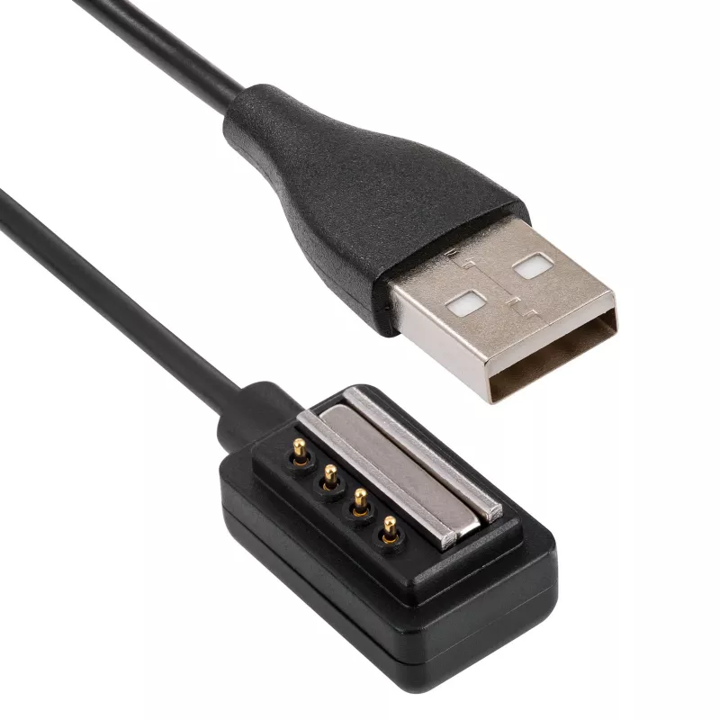 Akyga AK-SW-33 magnetický nabíjací kábel pre Suunto 9 / D5 / Spartan Sport, USB-A, 1 m, čierny