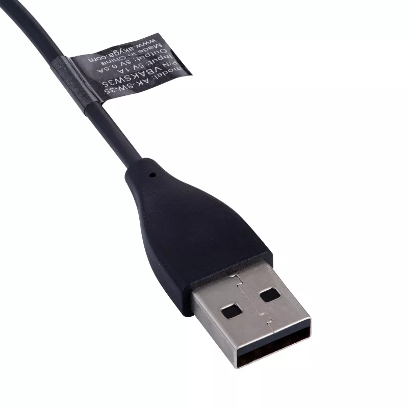 Akyga AK-SW-35 nabíjací kábel pre Fitbit Alta HR, USB-A, 1 m, čierny